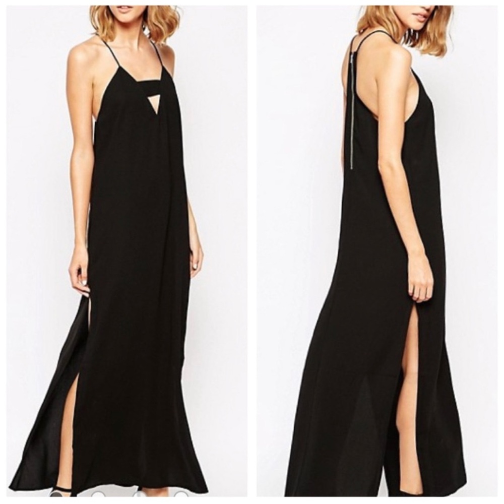 NWT Finders Keepers Midnight Maxi Racerback Dress Sleeveless Black Small